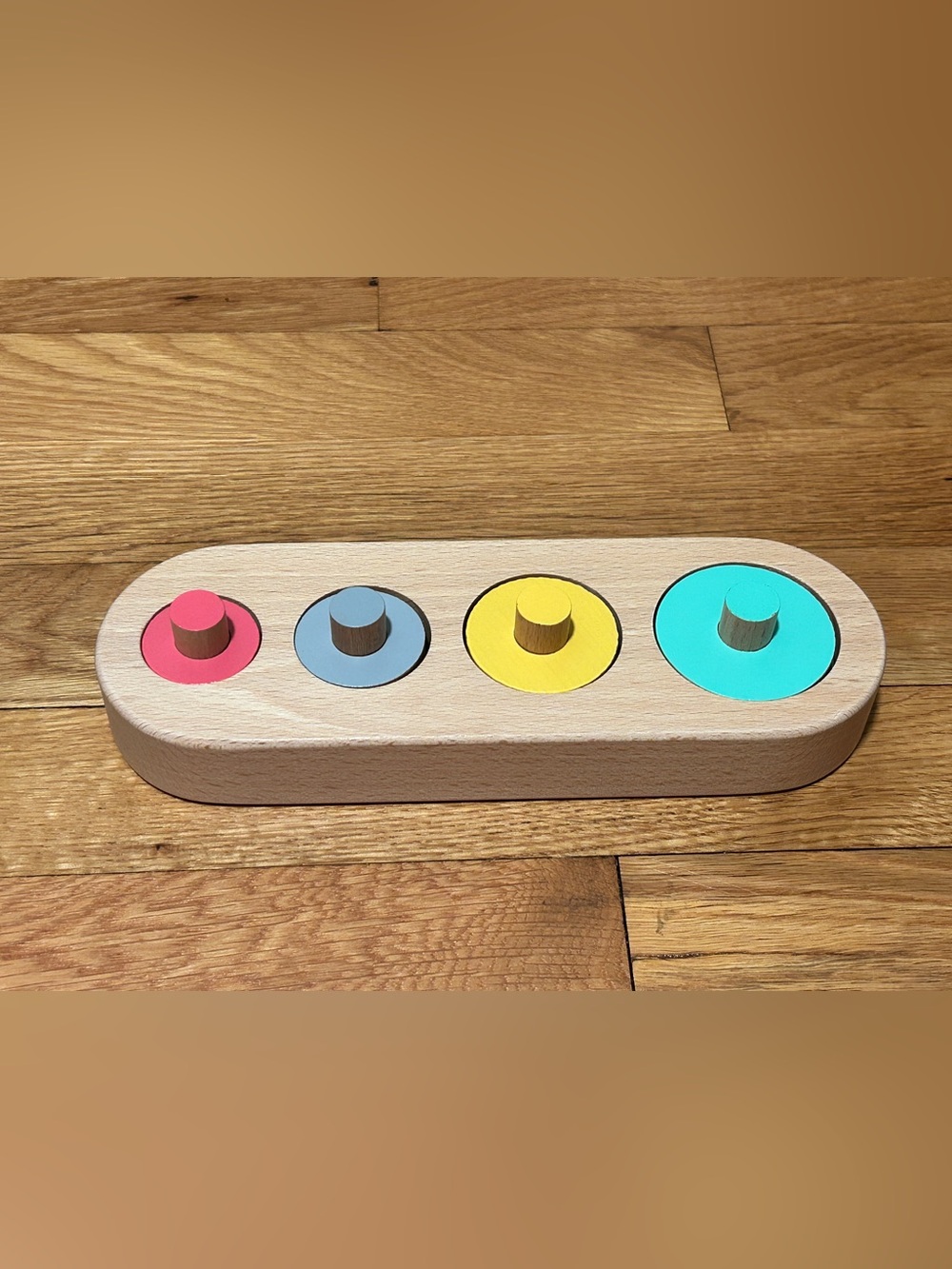 KiwiCo Panda Crate Wooden Colored Circle Puzzle